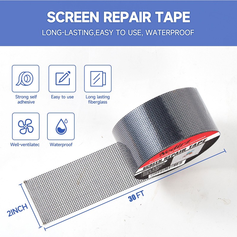 Nodirz Window Screen Repair Tape, 2 in X 30 FT