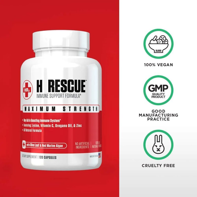 Rescue Cápsulas 120 Zinc Vitamina Lisina Orégano