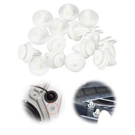 MILANQW Car Rivet Clips 100 Sets White Fixing Clips Plastic Replacement Pillar Trim For Trunk For Rear Doors For Side Doors Clips Lining Clips Compatible Grille Clips