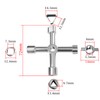 Bodiiwuliu Multifunctional 4-way universal triangular key, multifunctional cross key, cross