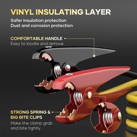 AutoChat Heavy Duty Jumper Cables, 2 Gauge 20 Feet 800 Amp Automotive Booster Cables for Car Battery, for Car, SUV and Trucks Battery, with Carry Bag, Gloves, Brushes