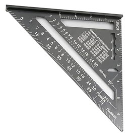 Escuadra de Aluminio Carpintero, Guía de Diseño de Transportador de Ángulo de Triángulo de 7 Pulgadas, Cuadrada de Triángulo (Imperial)