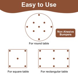 Qianyu 40Pcs Glass Table Top Anti Slip Pads, Clear Bumpers, Non-Adhesive Rubber Grippers, Transparent Self Stick Pads for Glass Table Stopper