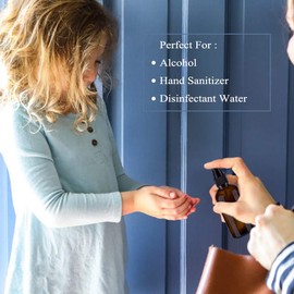 Hydior Hydior Amber Glass Spray Bottles for Essential Oils, 4oz Empty Small Fine Mist Spray Bottle 2 Pack