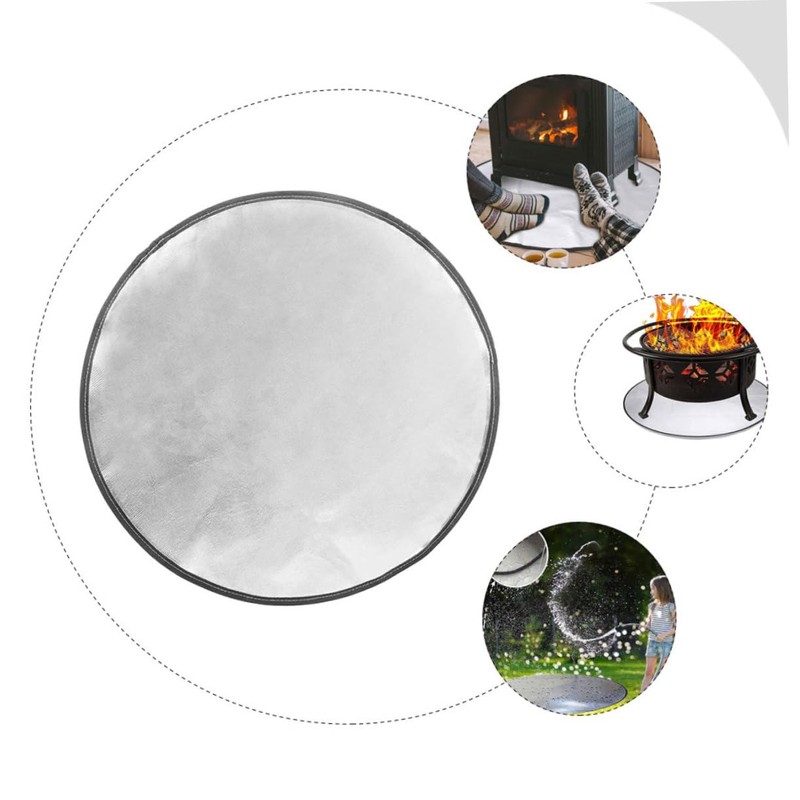 CAXUSD Outdoor Fire Pit Mat Heat Resistant Pad for Grass