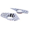 Pair Chrome Front Fog Light Cover Lamp Trims Paste Mounting