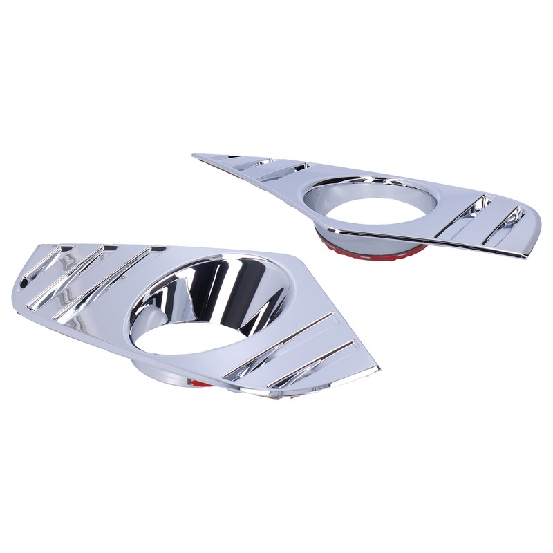 Pair Chrome Front Fog Light Cover Lamp Trims Paste Mounting