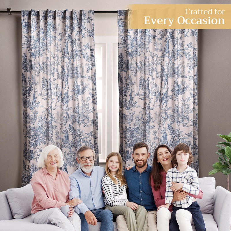 Maison d' Hermine Curtains for Living Room 100% Cotton 84