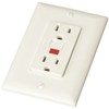 RV Designer S801, Dual GFCI Outlet with Cover Plate, White,