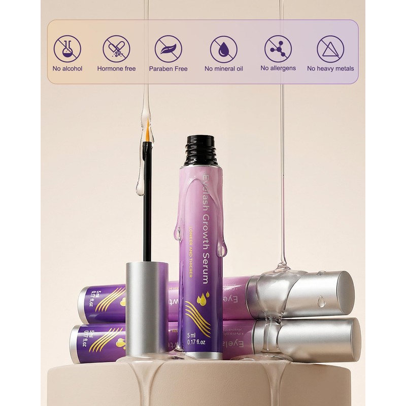 Lash Growth Serum - Gentle Daily Nourishing Treatment for Longer