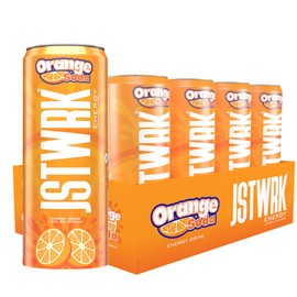 JST WRK Energy Drink - 12-Pack, Sugar-Free, Zero Calories, No Sugar Alcohols, 12 Fl Oz., 200 milligrams Caffeine (Orange Soda)
