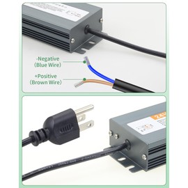 10.8FT LED Power Supply 24V LED Driver 100W 110V-240V AC to DC 24V Low Voltage Transformer Ultra Thin 24Volt Power Supply Adapter with 3-Prong Plug IP68 Waterproof for Outdoor LED Light Monitor