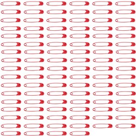 100Pcs Safety Pins,30mm Safety Pins for Clothes.Stainless Steel Safety Pins,for Clothes Sewing Handicrafts,DIY Red