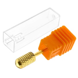 The Lord of the Tools 1x Tungsten Steel Electric Nail File Drill Bit Carbide Manicure Nail Art Drill File Bit 3/32" Gold
