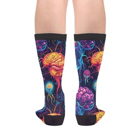 Tuaakeo Human Brain Neurology Brains Cells Funny Novelty Socks Casual Athletic Crazy Crew Socks For Women Men