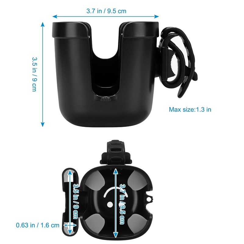 Accmor Stroller Cup Holder with Adjustable Strap, 360 Degree Rotatable