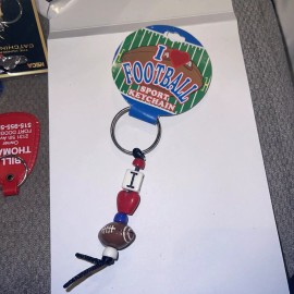 I love football  Key Chain NEW