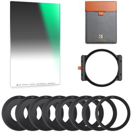 K&F Concept Soft GND8 with Square Filter Holder, Graduated Neutral Density (GND) Filter HD Optical Glass Waterproof ND Lens Filter Kit
