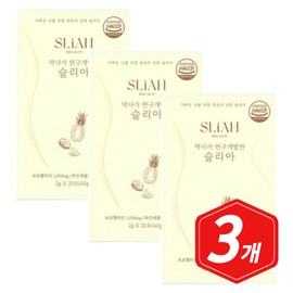 Middle-aged Care Slia Bromelain Pineapple Enzyme Digestive Enzyme Agent Lactobacillus Potassium 20 Packs x 3 / 중장년 관리 슬리아 브로멜라인 파인애플 효소 소화 효소제 유산균 칼륨 20포 3개