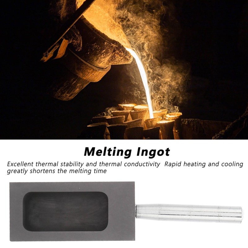 Graphite Ingot Mold with Handle Casting Melting Mold for Gold