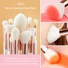 Jessup Juego Pinceles Maquillaje Profesional Piezas Blanco Base Polvo Natural