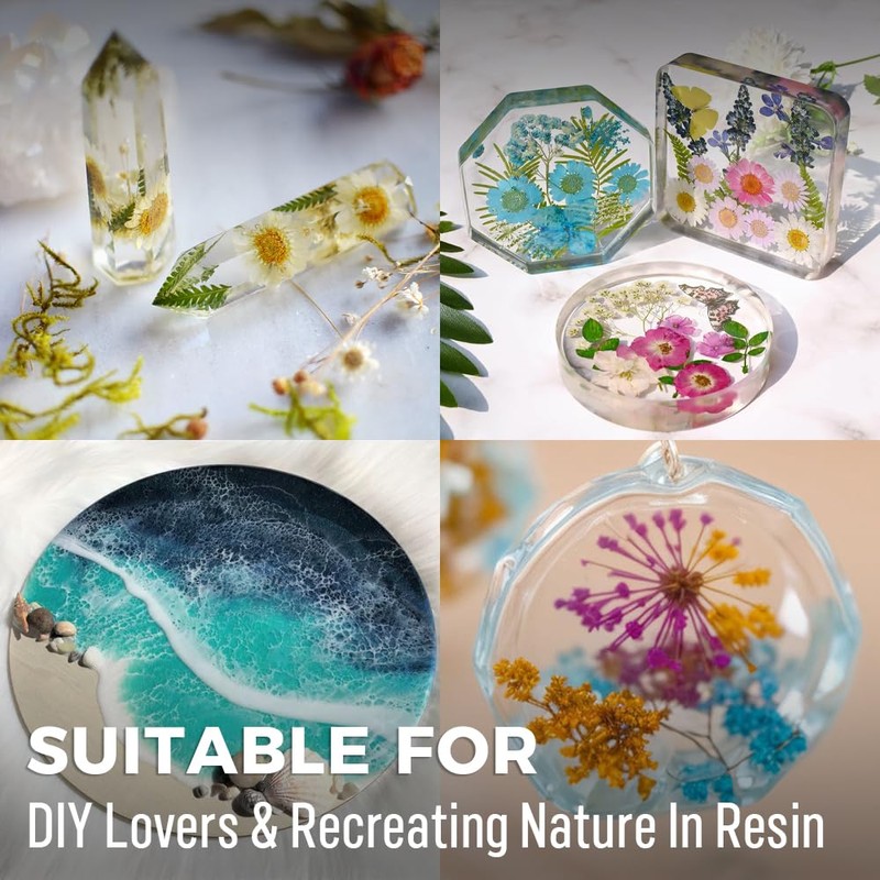 TQELFSS Epoxy Resin 20 OZ, Crystal Clear Epoxy Resin Kit,