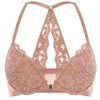 DOBREVA Women's Push Up Bra Racerback Front Closure Bras Lace