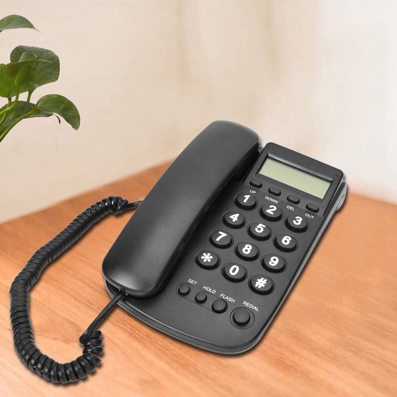 Bewinner Corded Telephone, Landline Phone with Answering Machine, Desktop Wall