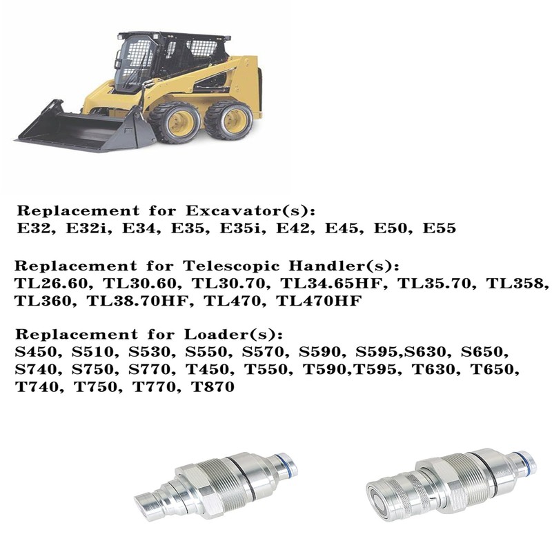 kimllier 7246802 7246799 1/2 Hydraulic Male & Female Flat Face