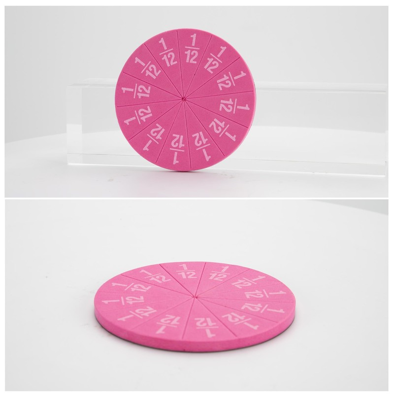 EHR Magnetic Fraction Tiles Circles, 51 pcs Fraction Tiles Set,
