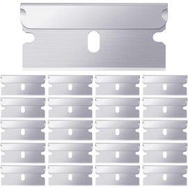 Honoson 20 Pcs Industrial Single Edge Razor Blades 100% Carbon Steel Straight Edge Replacement Blades for Scrapers, Box Cutters, Glass and Paint Removal