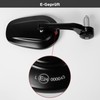 evermotor Universal Motorrad Rückspiegel, Lenkerendenspiegel E geprüft, 360°Drehbar Motorrad Spiegel,