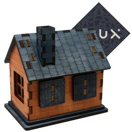 Cabin in the Woods Secret Escape Box - Fun Unusual Wooden Puzzle Box - Mid Difficulty - Includes Crux Sticker