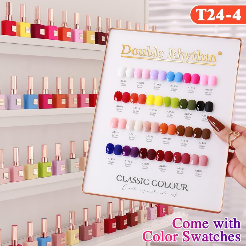 Double Rhythm 28Pcs 0.5Oz Gel Nail Polish Set Same Color