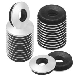 M METERXITY 60-Pack EPDM Bonded Sealing Rubber Washers, 304 Stainless Steel #8 x 3/8" OD Neoprene Rubber Washer Gasket for Bolts/Screws/Machinery/Ships/Roof