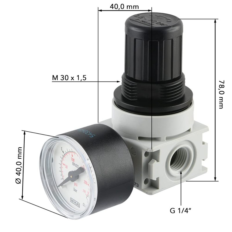 Fitting Parts Pressure Regulator for Water and Compressed Air Pressure