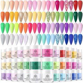Born Pretty Acrylic Paint Set Nails - Acrylic Powder for Nails 36 Colours Spring Summer Acrylic Nail Set Neon Pink Red Acrylic Powder Nails Acrylic Nails Starter Set for French Nails Extension Nail