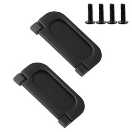 2 Pack Flush Pull Handle, Hidden Recessed Door Handle for Kitchen Cupboard Wardrobe Hatch Locker Sliding Doors (Black, 74MM)