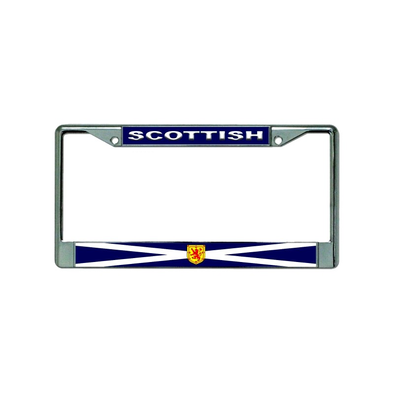 DIGIART SCOTLAND SCOTTISH FLAG The Saltire Chrome Metal Car License