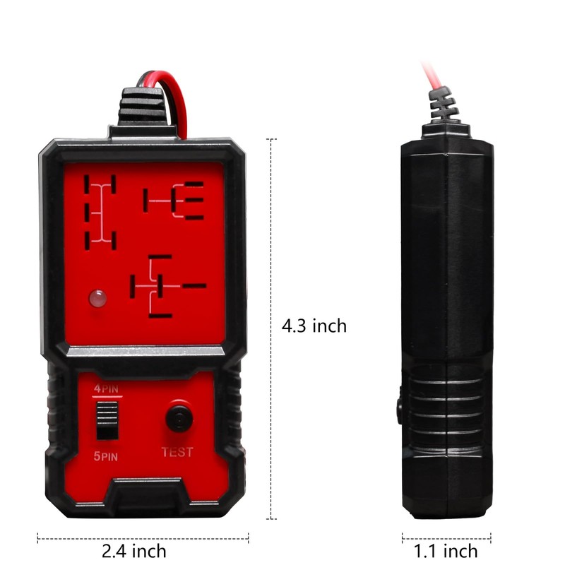 Automotive Relay Tester 12V Car Relay Diagnostic Tool, 12V 4