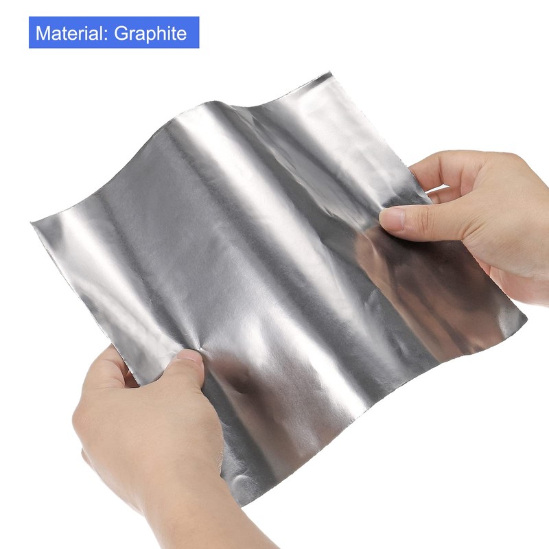 PATIKIL Flexible Graphite Foil Sheet, 250x200x0.2mm, Pack of 2