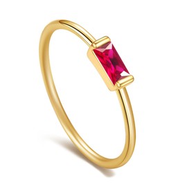 Gold Ring for Women, Birthstone Rings Gold for Women, Stackable Ring for Girls, Gifts for Mother's Birthday, Engagement, Wedding and Promise Rings Jewellery for Women Girls, Copper, No Gemstone