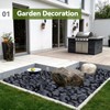 Pulovin 20 lbs Black Stones for Planters, 3-4 Inch Black