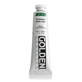 Pro-Art Golden Heavy Body Acrylic Paint 2 oz-Permanent Green Light