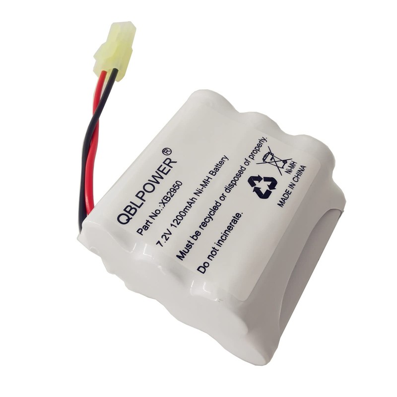 QBLPOWER XB2950 Battery Pack 7.2V 1200mAh Ni-Mh Compatible with Euro