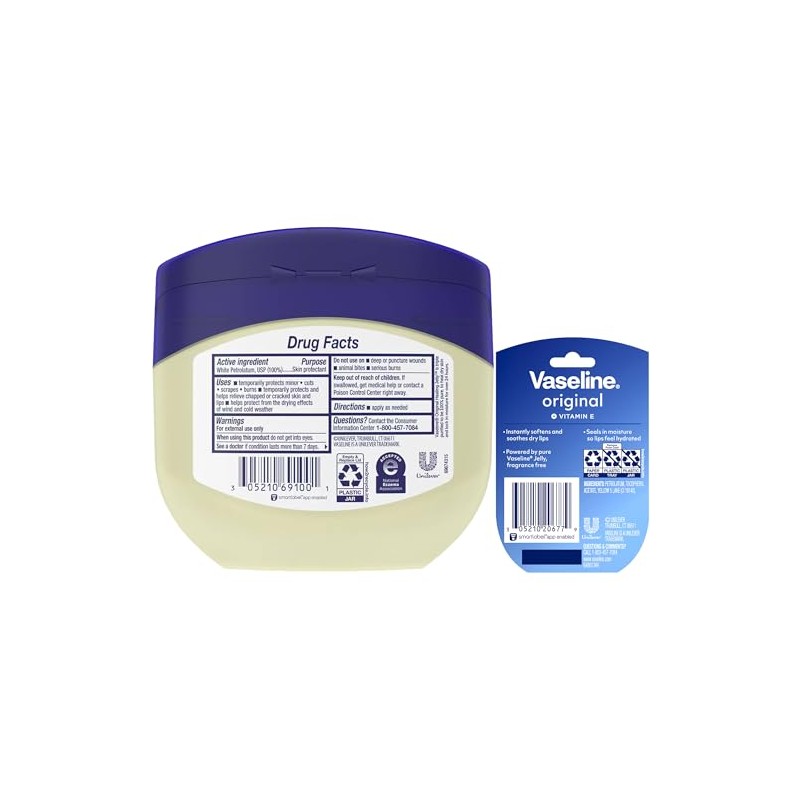 Vaseline vaselina 100 % pura, protector para la piel original,