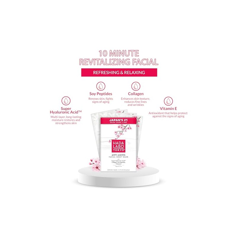 Hada Labo Tokyo Ultimate Anti-aging Facial Mask - 0.7 Oz
