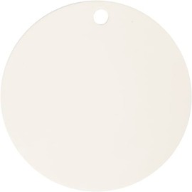 Terracotte Plate, D: 15 cm, Thickness 0,5 cm, White, 1pc