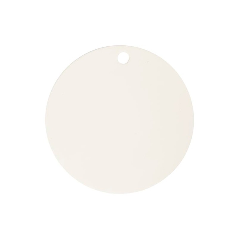 Terracotte Plate, D: 15 cm, Thickness 0,5 cm, White, 1pc