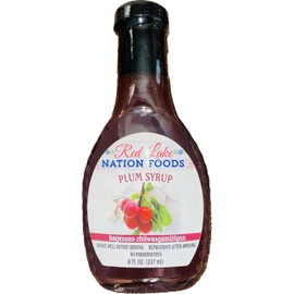 100% MINNESOTA NATURAL-WILD PLUM Syrup 8oz (Native Handpicked Fruit) NO PRESERVATIVES